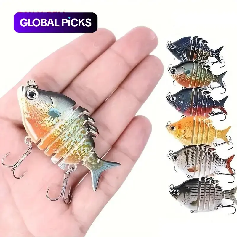 Multi Jointed tilapia Bluegill Swimbaits Hard topwater Bass Lures Fishing Lure Crank Saltwater 3.5in/0.85oz, Artificial Fishing Lure, Hard Metal Lure, Fishing Tackle, Fishing Supplies, Fishing Equipment #GLOBAL PICKS