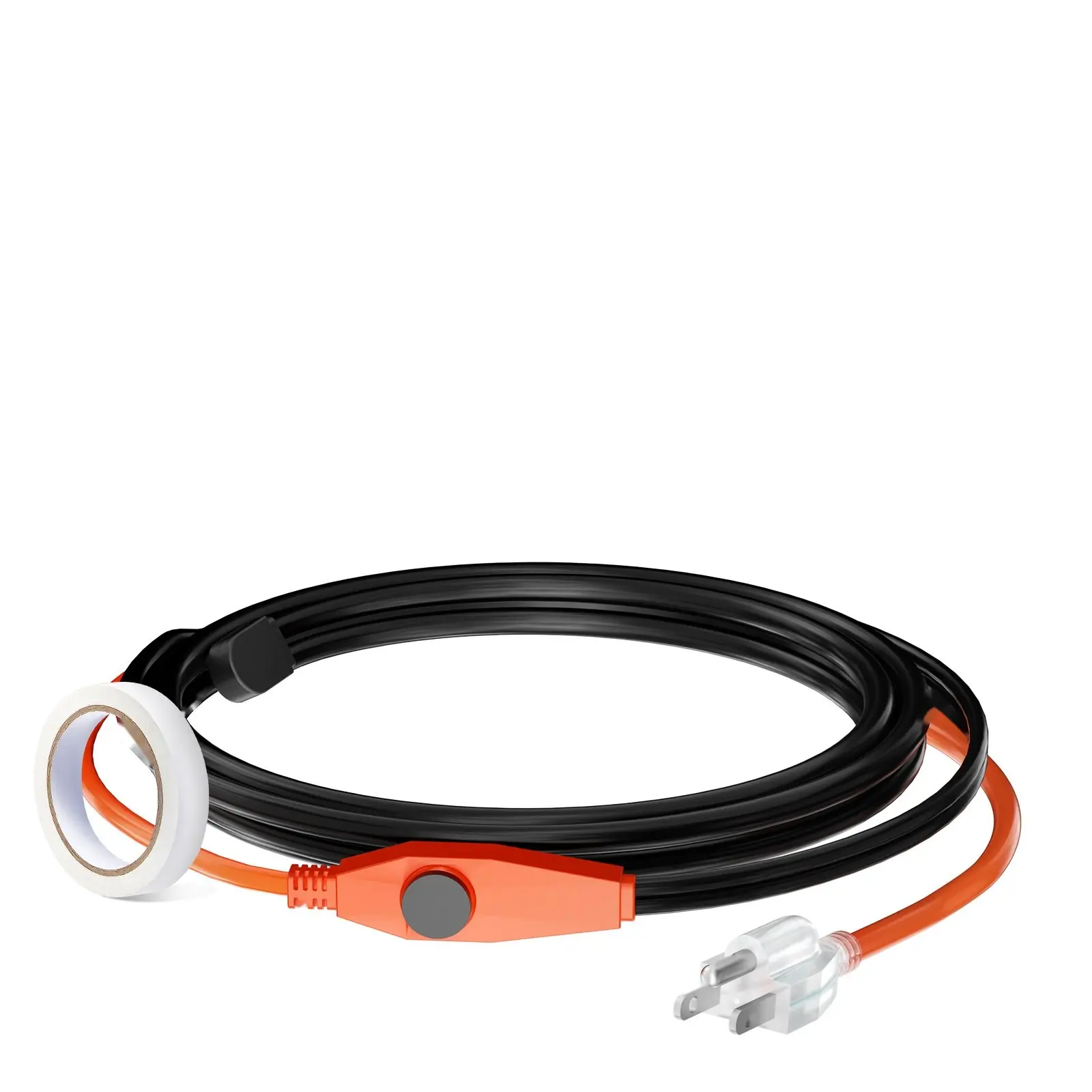 Self-Regulating Pipe Heating Cable, 3-Foot, 7 Watts Per Foot Heat Tape For Water Pipes, Built-In Thermostat, Freeze Protection, Energy Efficient, Indoor Outdoor Use, Durable Weather Resistant Heating Cable