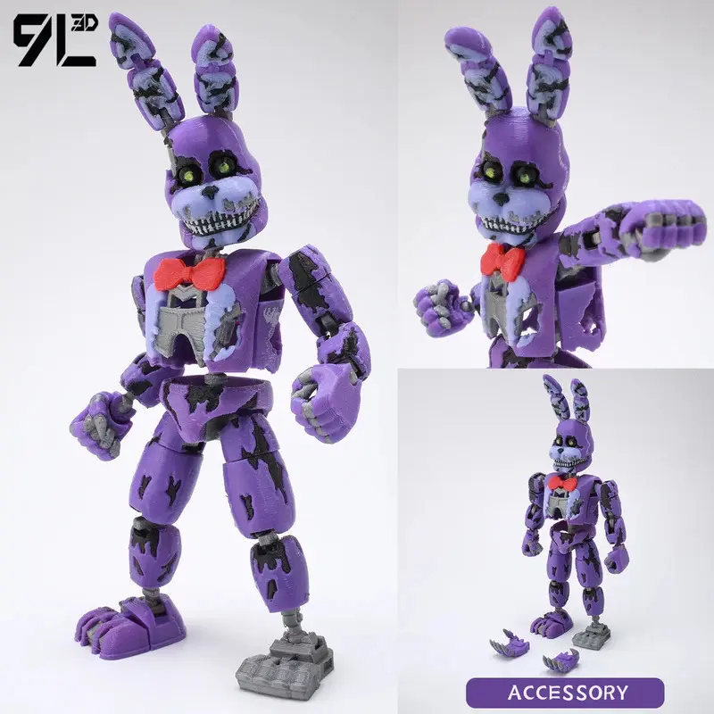 Dummy 13 Lucky 13 Bear Action Figure 9L3D Anime Movable Joint Model Horror Game Collectible Desktop Decoration Stress Relief Toy