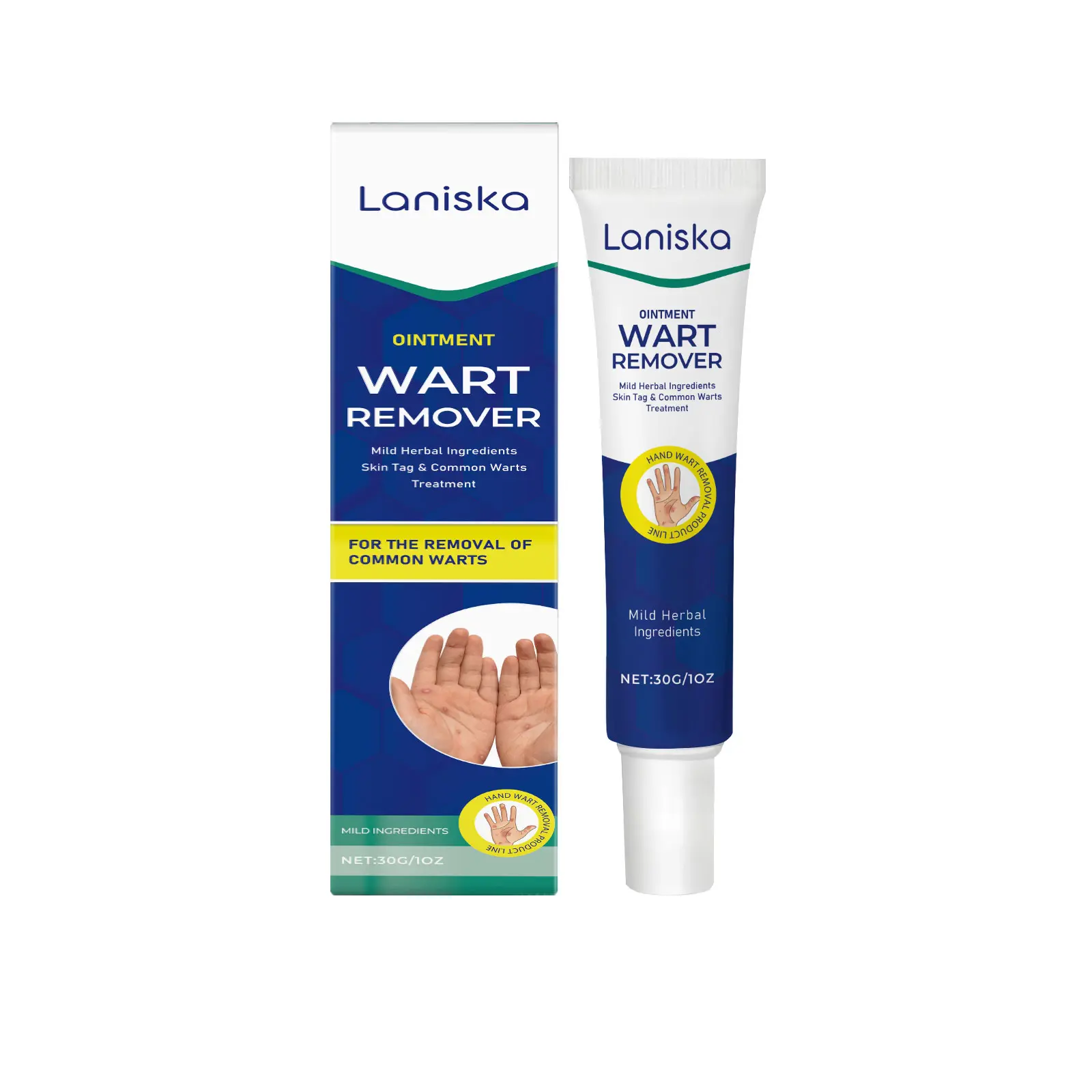 Laniska Herbal Wart Remover Cream – Gentle cleansing and repairing for smooth skin.Care for hands and feet.