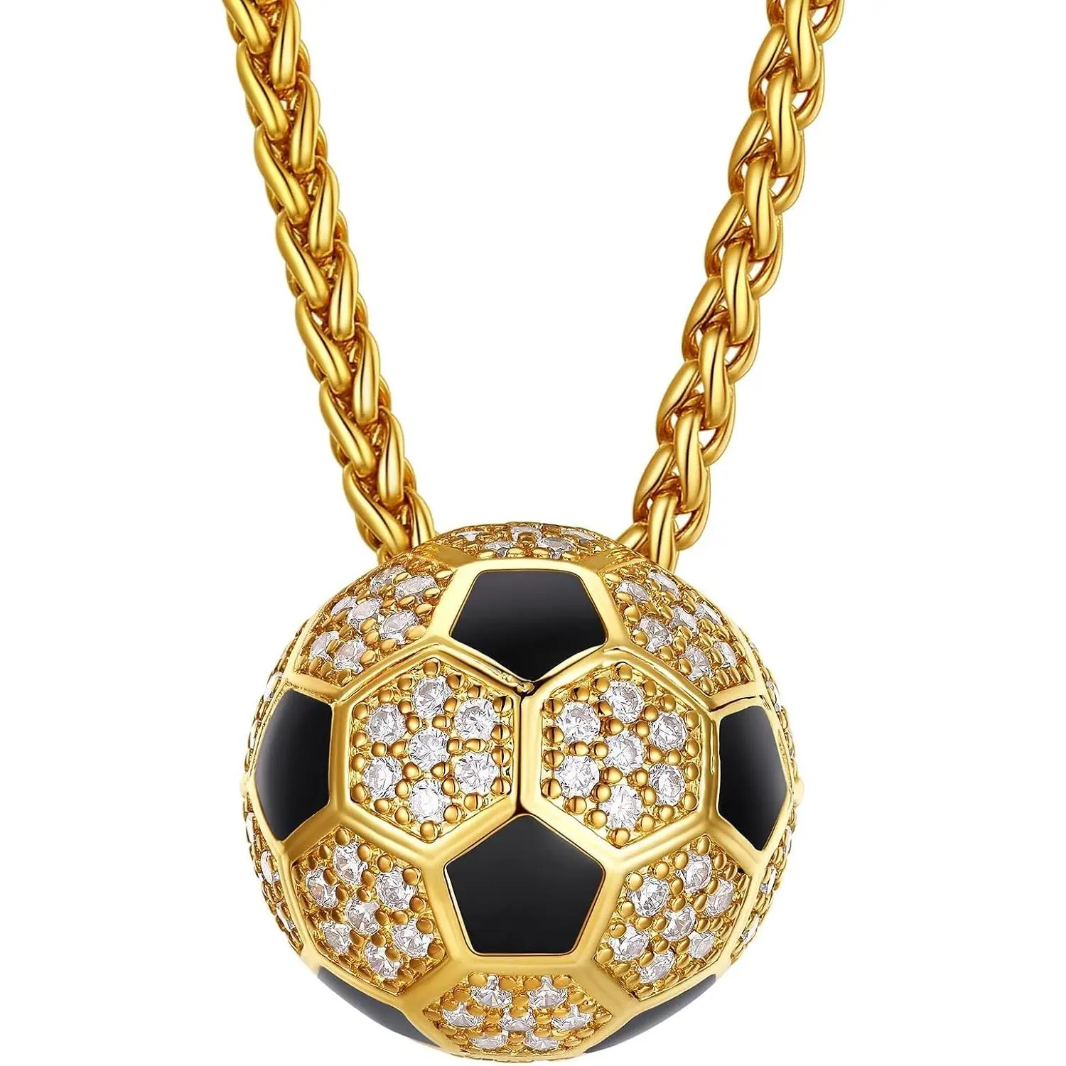 Football/Basketball/Soccer/Baseball Ball Boxing Glove Cool Necklaces Pendant for Men, 316L Stainless Steel Sneaker Chain,Trendy  Fan  Pop