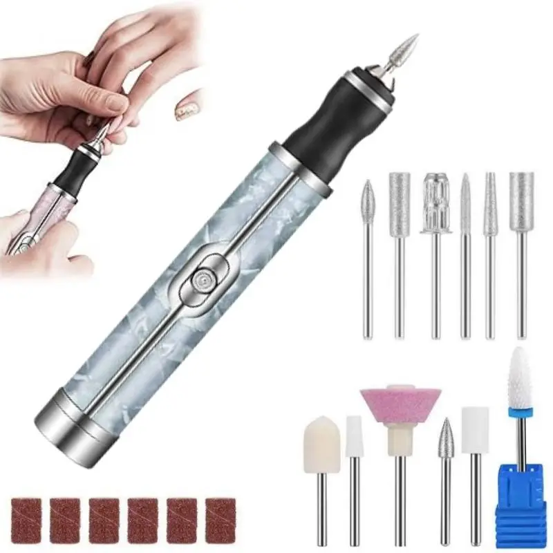 Rechargeable Electric Nail Drill Kit, Professional 10-Speed Nail File with LED Display & 18 Bits, Compact Tool for Salon-Quality Manicure & Pedicure