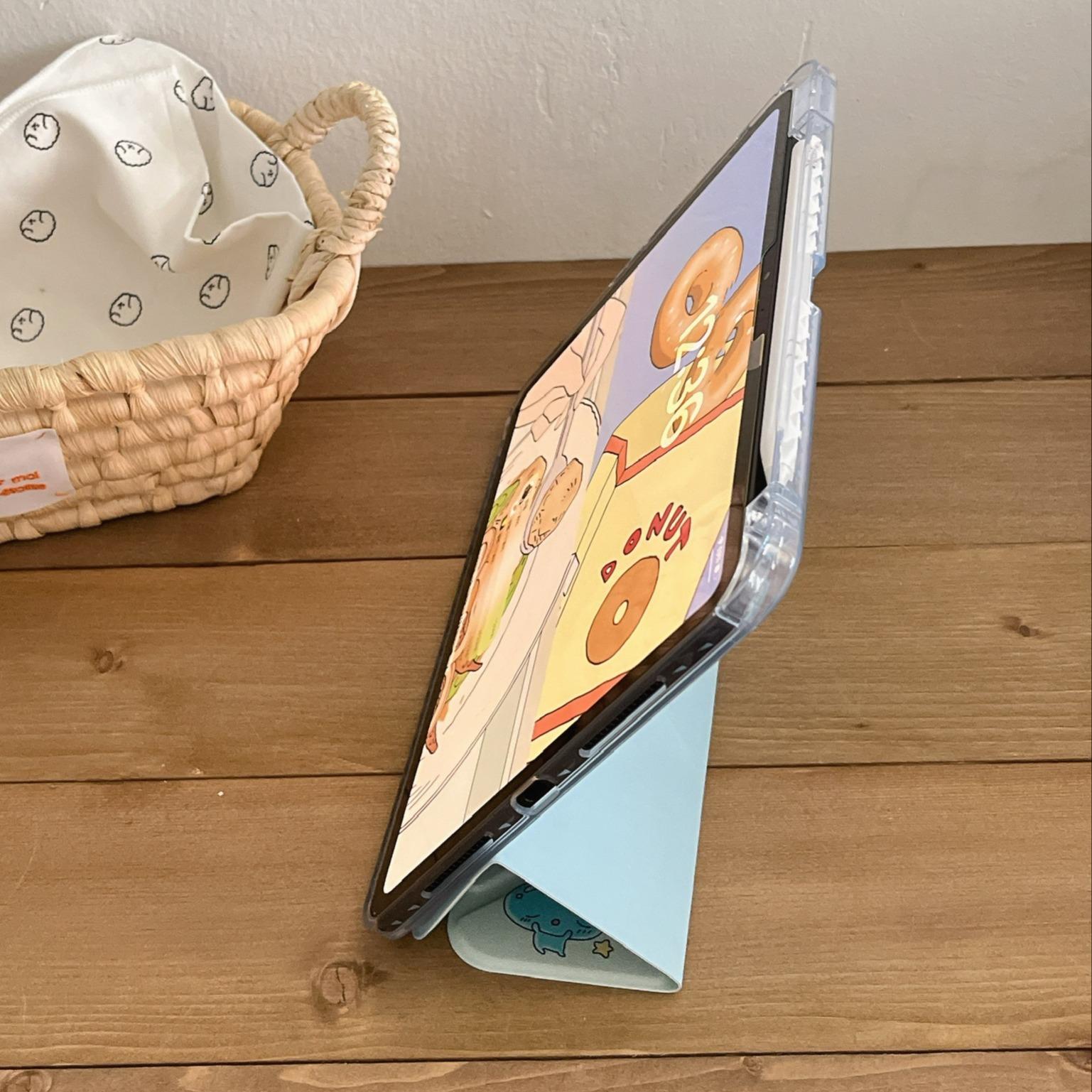 Summer Waterdrop iPad Case for 11th Gen, Lightweight and Thin Design, Pencil Slot, Drop Resistant for Mini 7/6 and Air 7/6, Tablet Casing