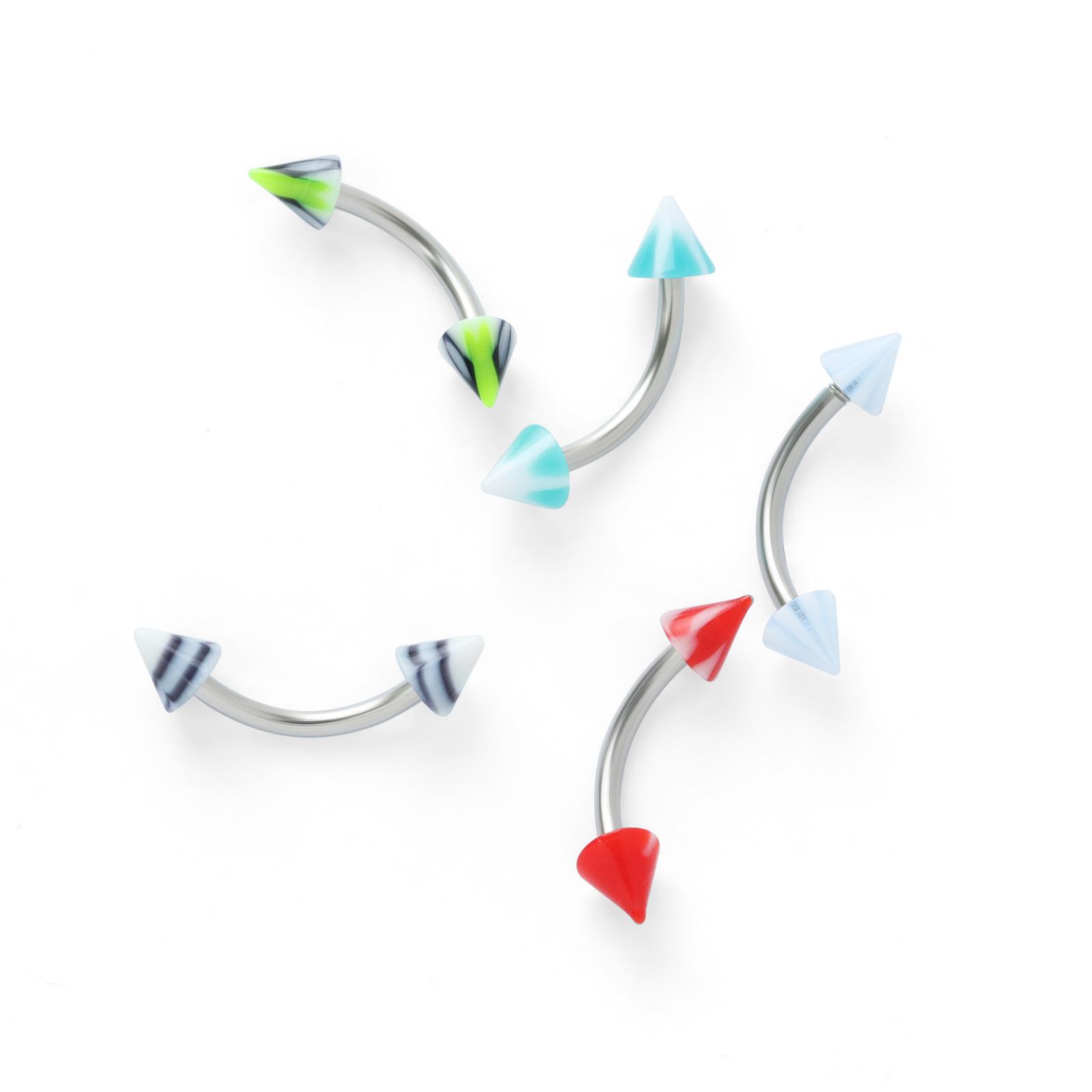 316L Stainless Steel Mixed Style Body Piercing Jewelry Set with Case, Colorful Nose Rings Tongue Rings Eyebrow Rings, Hypoallergenic Piercing Kit for Women Men