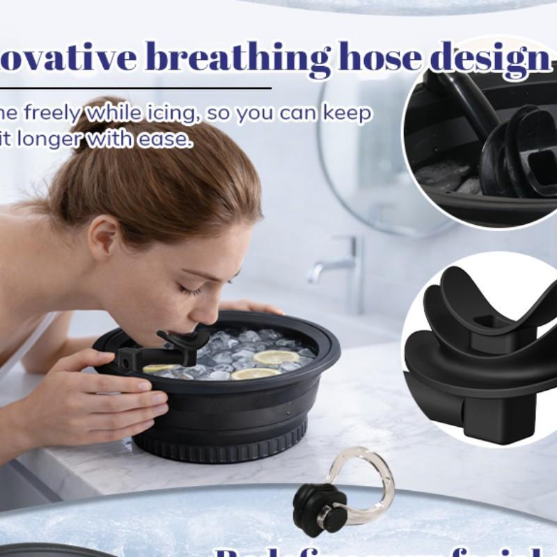 Foldable Ice Facial Wash Basin with Breathing Ice Bath Bowl, Portable Cooling Face Basin for Skincare, Ideal for Home Use,Suitable for women's gifts, holiday gift selection