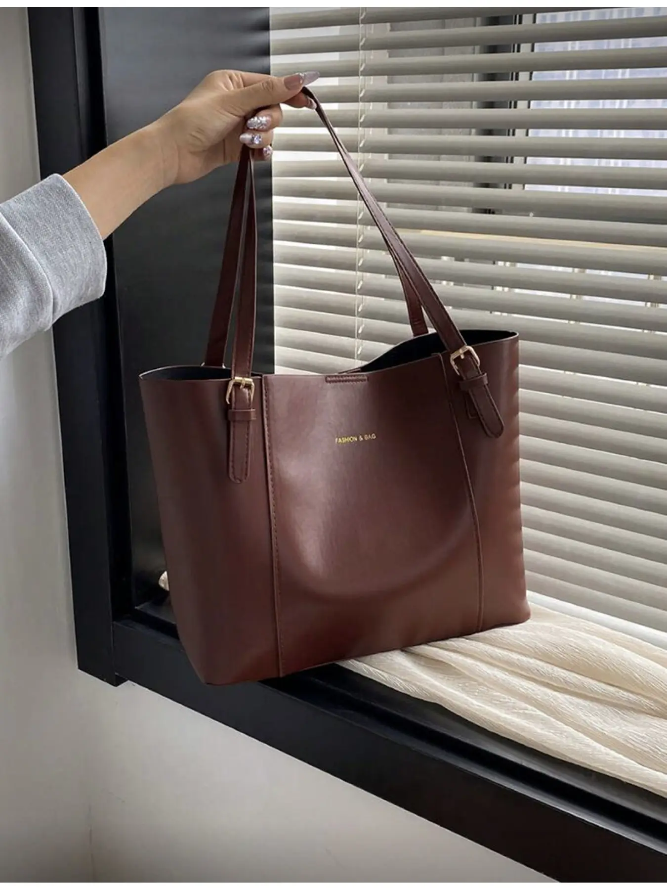 2026 New Women's Minimalist Fashion Work Tote Bag Large Capacity Crossbody Bag