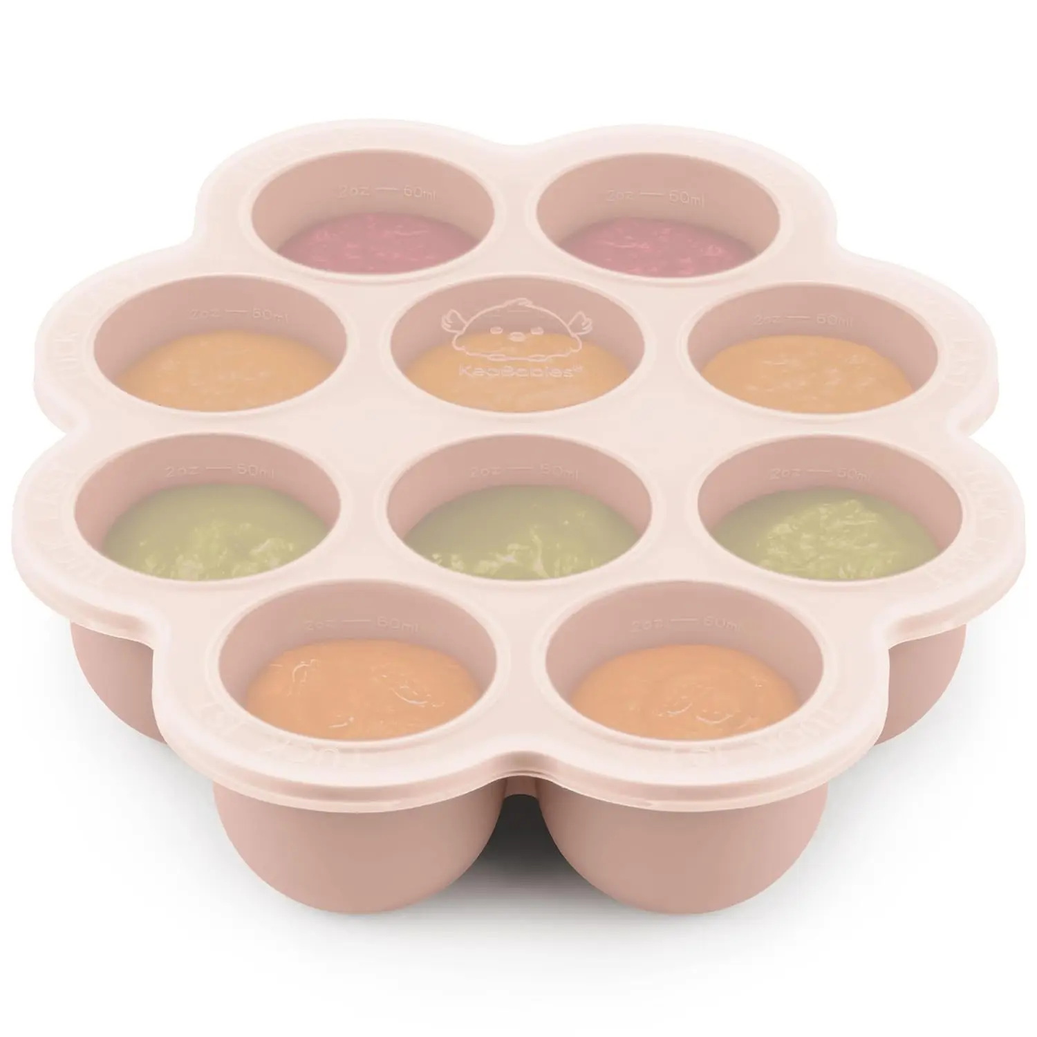BPA-Free Silicone Freezer Tray with Lid - 2oz x 10 Pods Baby Food Storage Containers, Meal Prep & Breast Milk Molds, Dishwasher & Microwave Safe, Freezer-Safe (Dusk New Model)