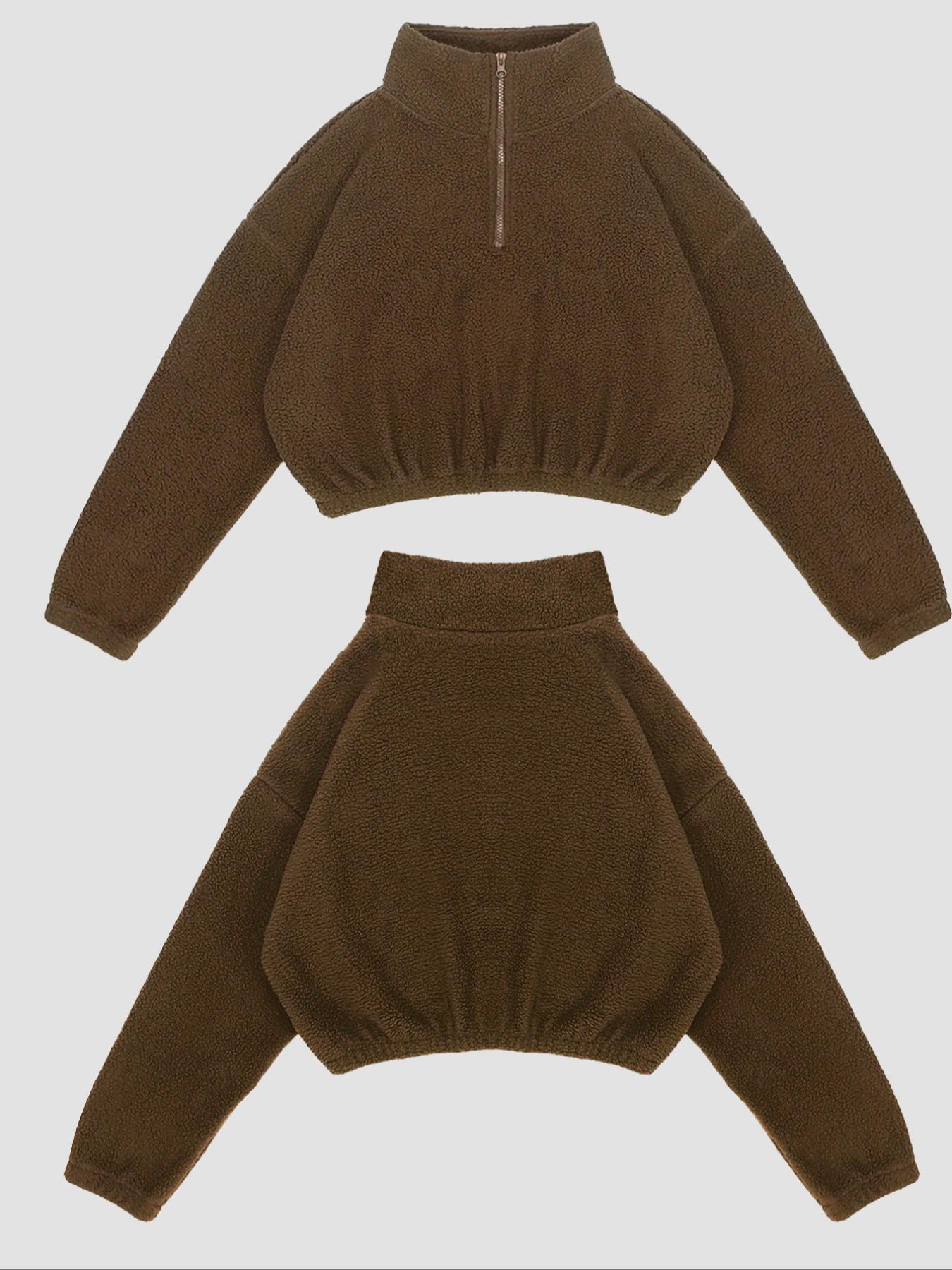 Women's Fleece-Lined Tracksuit Set, Cozy 3-Piece Outfits For Gym, Ideal Valentine'S Gift