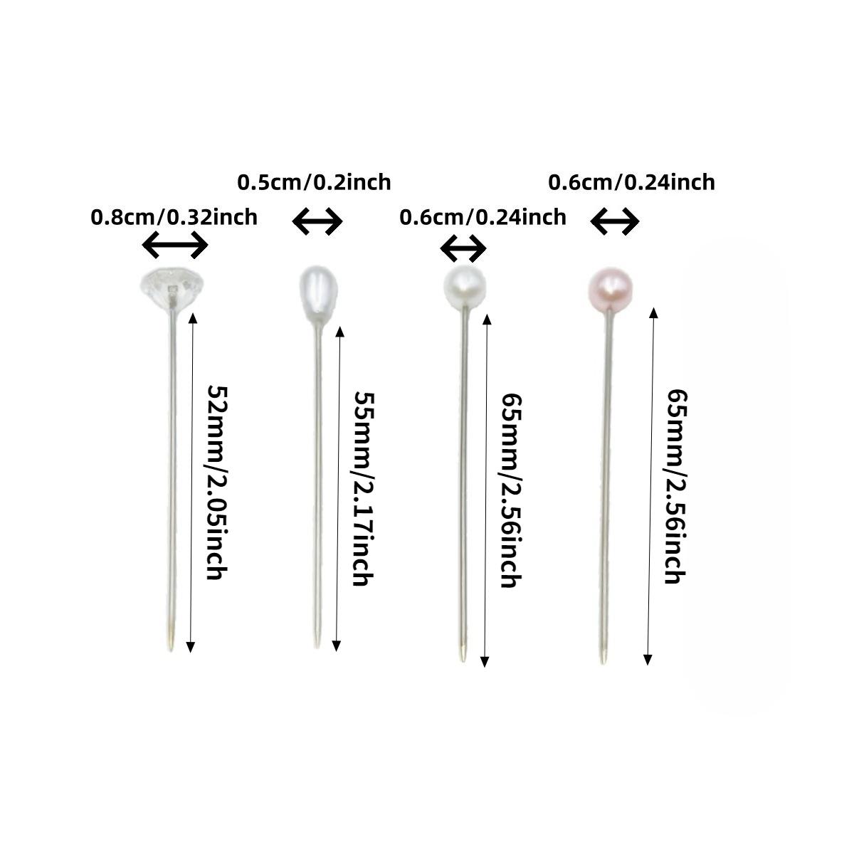 400Pack Sewing Pins Straight Pin for Fabric, Pearlized Ball Head Quilting Pins Long 2.5inch, Stick Pin for Dressmaker, Jewelry DIY Decoration, Craft and Sewing Project - Tools & Hardware.