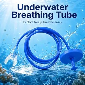 Dive Snorkel Tube, Splash-Proof Single and Dual Regulators, Silicone Underwater Breathing Valve, Leak-Proof Design, Scuba Training Gear, Snorkeling Gear, Diving Gear