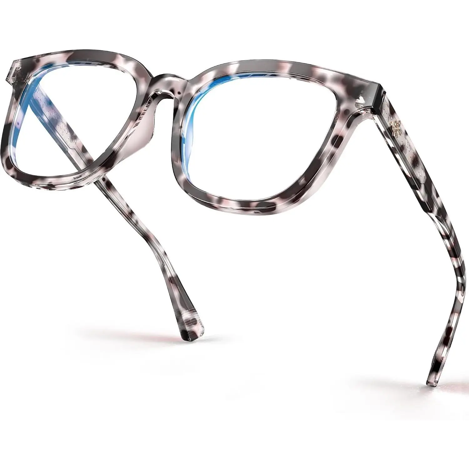 Square TR90 Lightweight Anti Glare UV400 Gaming  Glasses | 99% Digital Screen Filter Non-Prescription Clear Lens  Frame Trendy Fashion Blue Light Blocking Women Men NOE