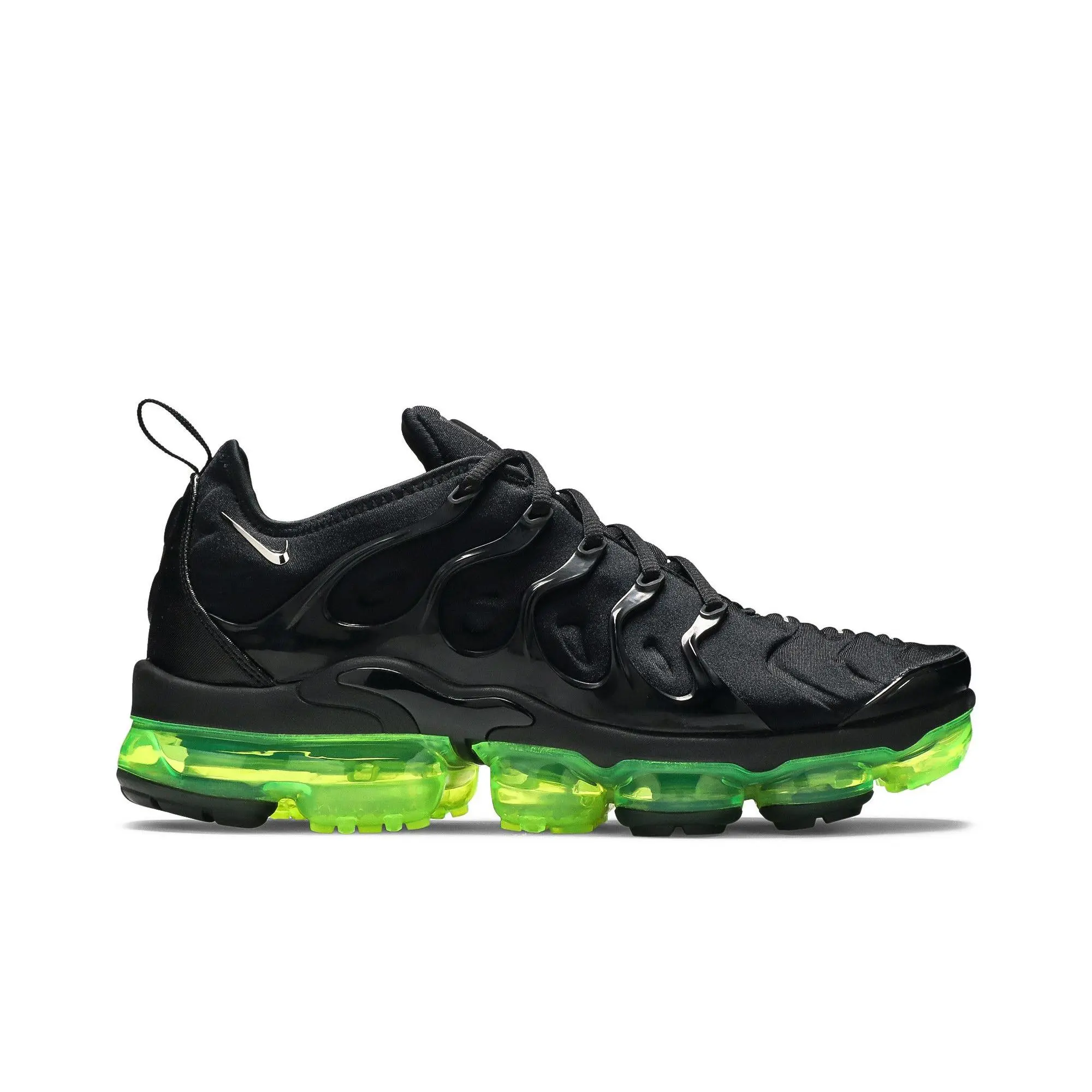 Nike Air VaporMax Plus 'Black Volt' (Unisex) Black/Reflect Silver-Volt running shoes 924453 015