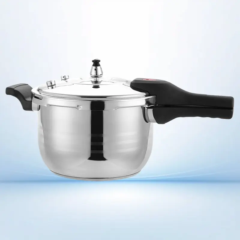 Sturdy Stainless Steel Pressure Cooker with Lid - Explosion-Proof, Multi-Functional Cookware for Home & Commercial Use, Compatible with Gas and Induction Cooktops