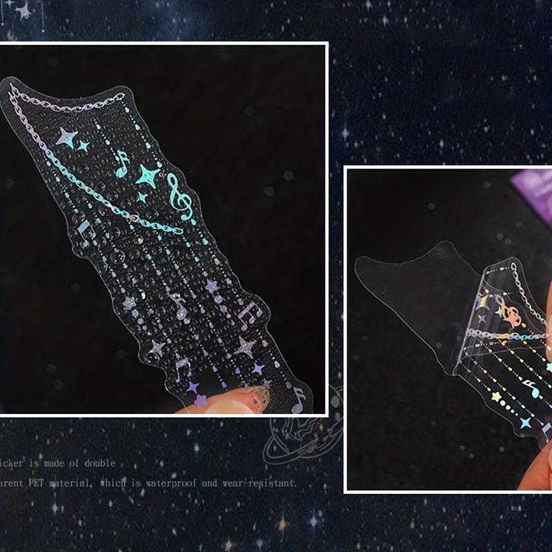 30 Sheets/pack Random Color Laser Sticker, Creative Waterproof Pet Sticker Material, Decorative Stickers for Diy Diary Scrapbook Album Decoration