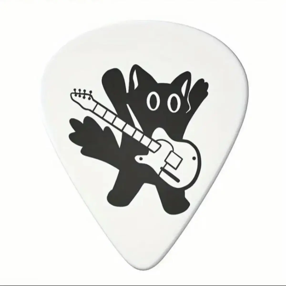 10-Piece Guitar Pick Set, Durable Casual Picks with Cute Cat Pattern and Keychain Holder, Compact for Acoustic, Electric & Bass, Compact Size