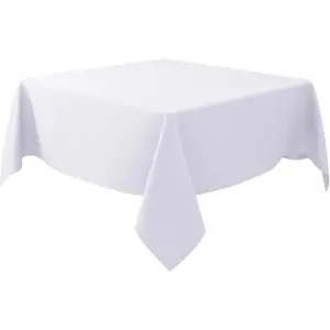 Square Tablecloths 54x54 Inches, White Resistant Table Cloth Small Card Folding Table Covers for Dining,, Wedding and Parties etc.Machine Washable