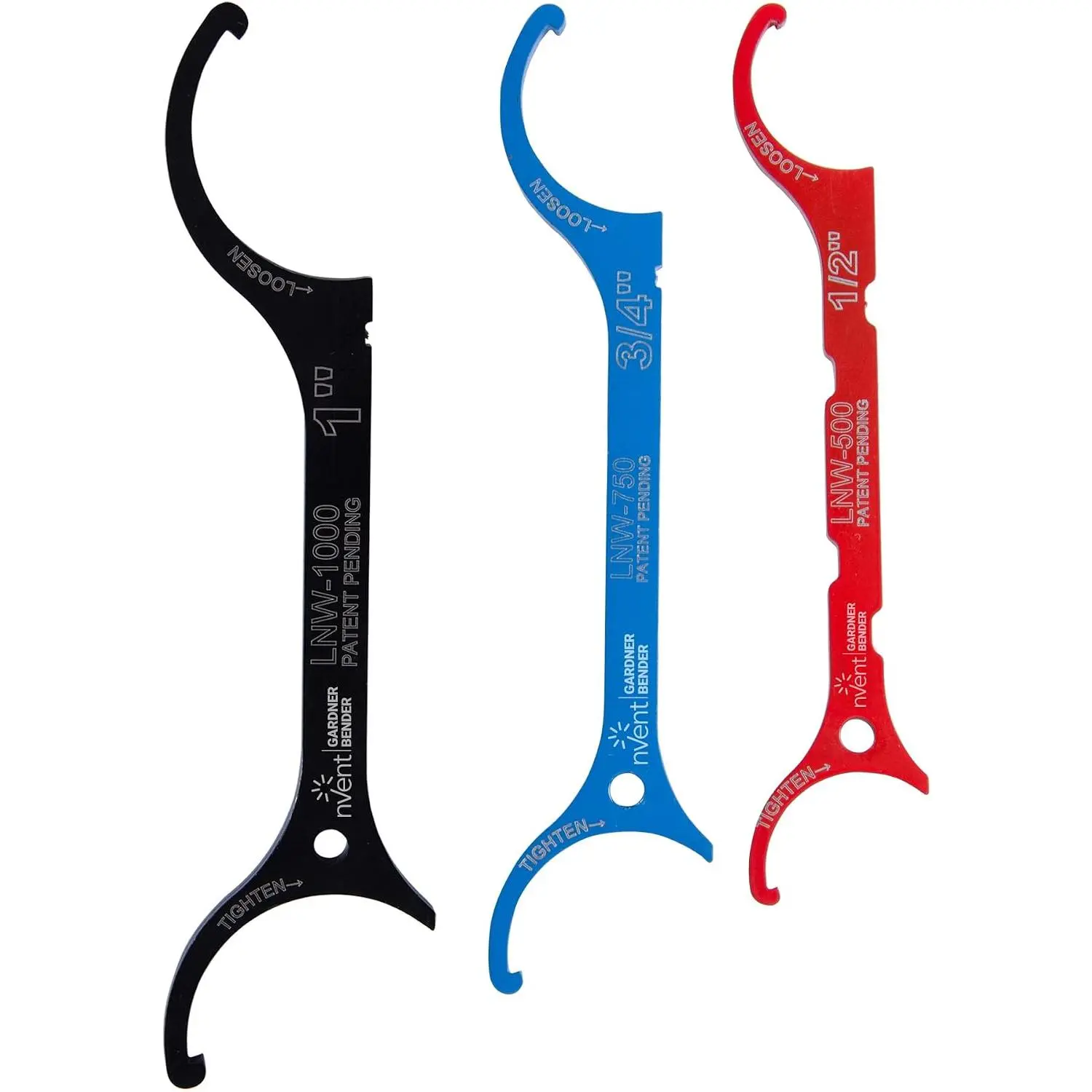 Gardner Bender LNW-3PC Assorted Size Locknut Wrench - Thin Steel Construction, Fits 1/2 in, 3/4 in, 1 in UL Locknuts (Formerly Branded Gardner Bender)