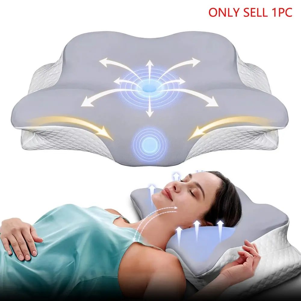 Butterfly Shape Pillow for Back and Side Sleepers, Hotel Quality, Comfortable Sleep, Soft Texture, Bedding Essentials