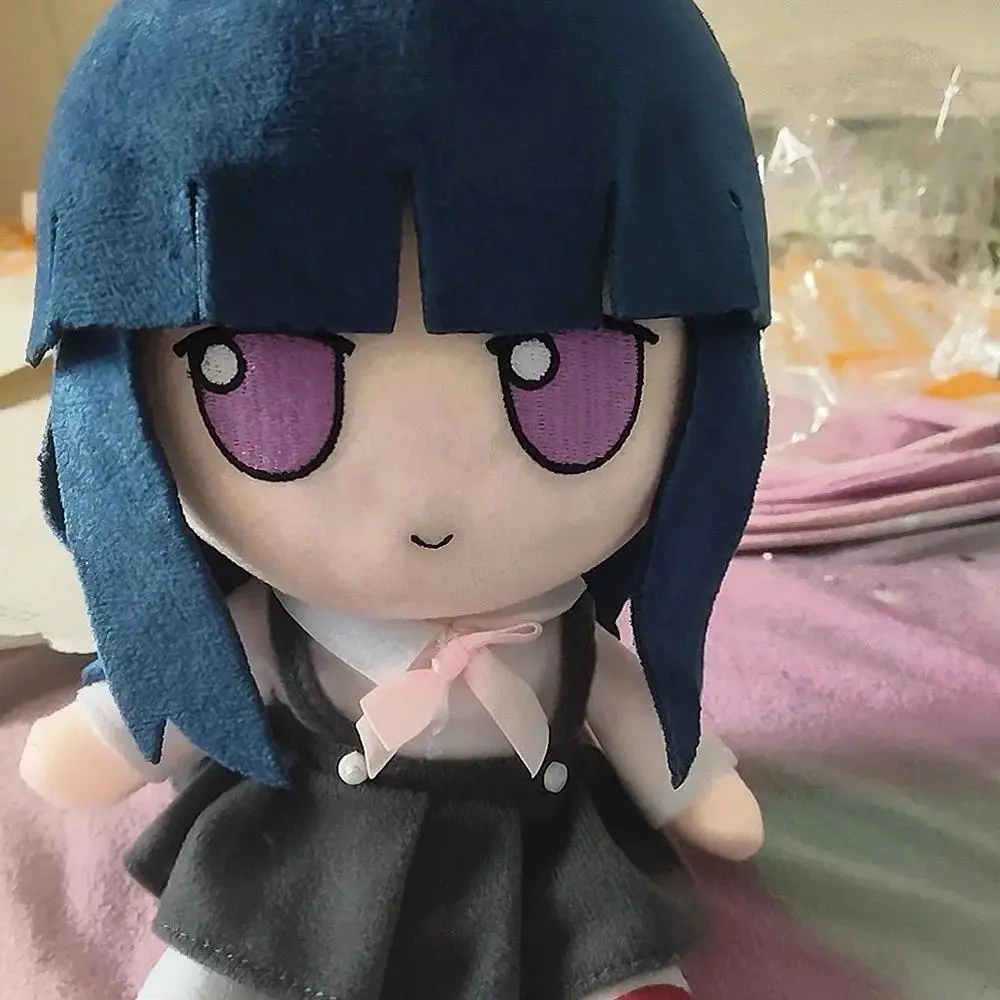 Game Higurashi When They Cry Furude Rika Cosplay Doll Cute Sitting Posture Plush Cotton Doll Room Decoration