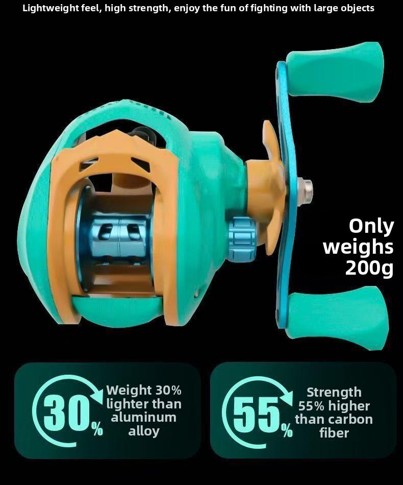 Green Macaron Baitcasting Reel, Full Metal Spool, Long Cast Anti-Backlash Versatile Fishing Reel