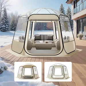 VEVOR Pop up Bubble Tent, 11x 10.2 ft Waterproof UV-Resistant, Clear Camping Tent Shelter, Outdoor Garden Dome Igloo Tents with Windows, 540 Panoramic View, for 8-10 Persons Patio Backyard