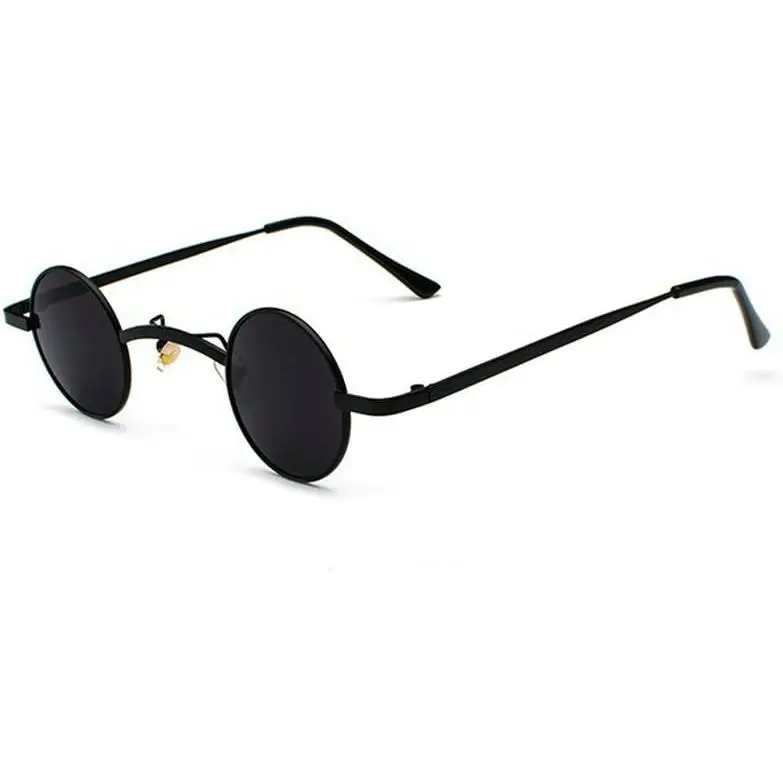 /punk Small Chic Fashion  Round Sunglasses Metal Frame