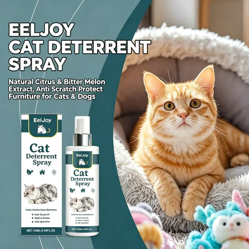 EELJOY Cat Deterrent Spray, Natural Citrus & Bitter Melon Extract Pet Training Spray, Anti Scratch Stop Pets Biting Furniture, No Water Stains, Safe for Cats Dogs Indoor & Outdoor