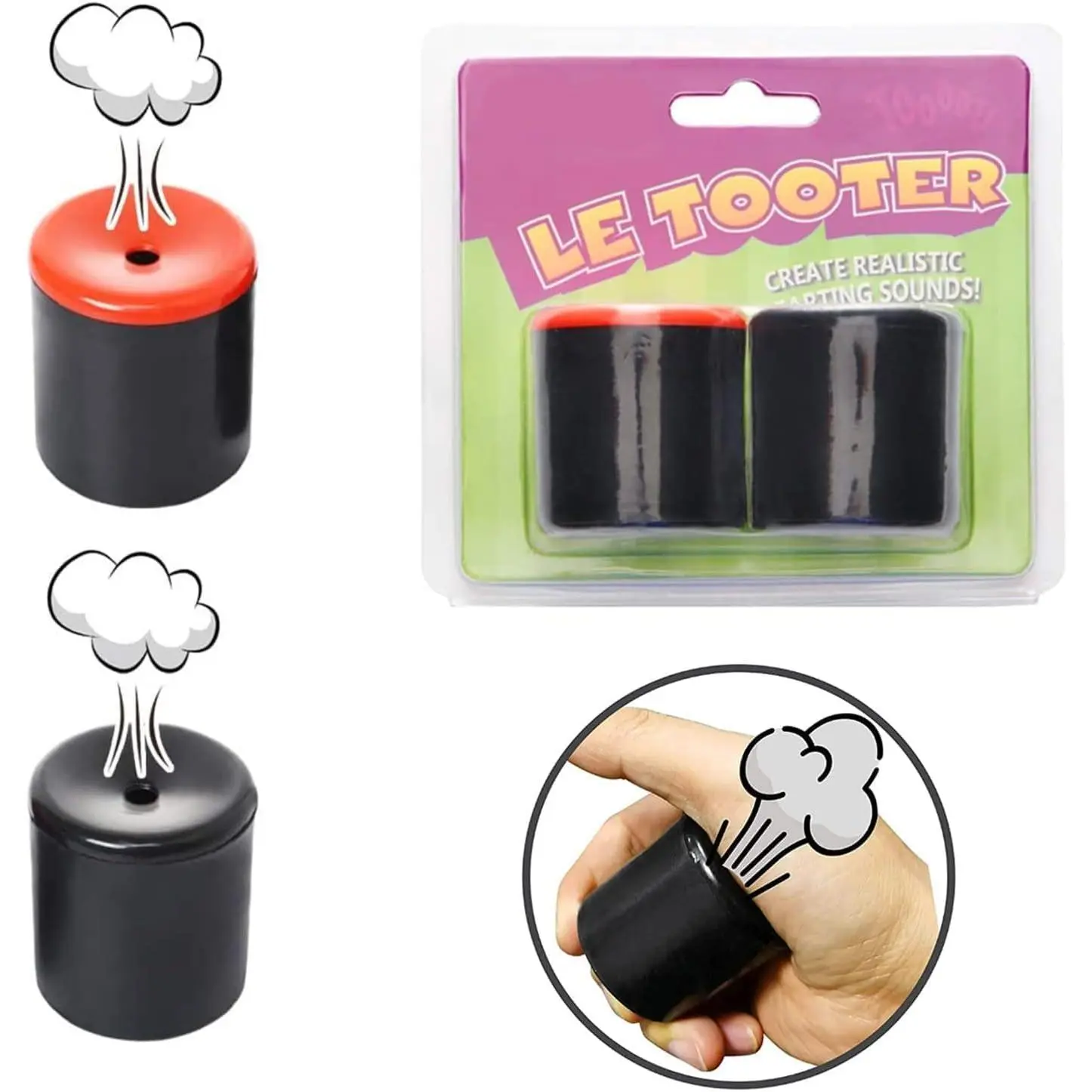 2pcs Fart Machine Pooter Squeeze Rubber Break Hand Noise Maker Simulated Sounds Bomb Prank Toy Realistic Machine for Funny Gag Party Birthday Joke Toy