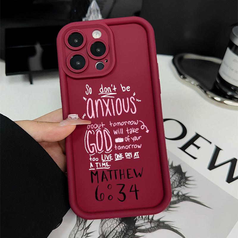 TPU Phone Case for iPhone 17 16 15 14 Pro Max 13 12 11 XR XS Plus E Christian Bible Verse Pattern Drop Protection Shockproof Soft Silicone Smartphone Cover Casing TPU Phone Case for iPhone 17 16 15 14 Pro Max 13 12 11 XR XS Plus E Christian Bible Verse Pattern Drop Protection Shockproof Soft Silicone Smartphone Cover Casing