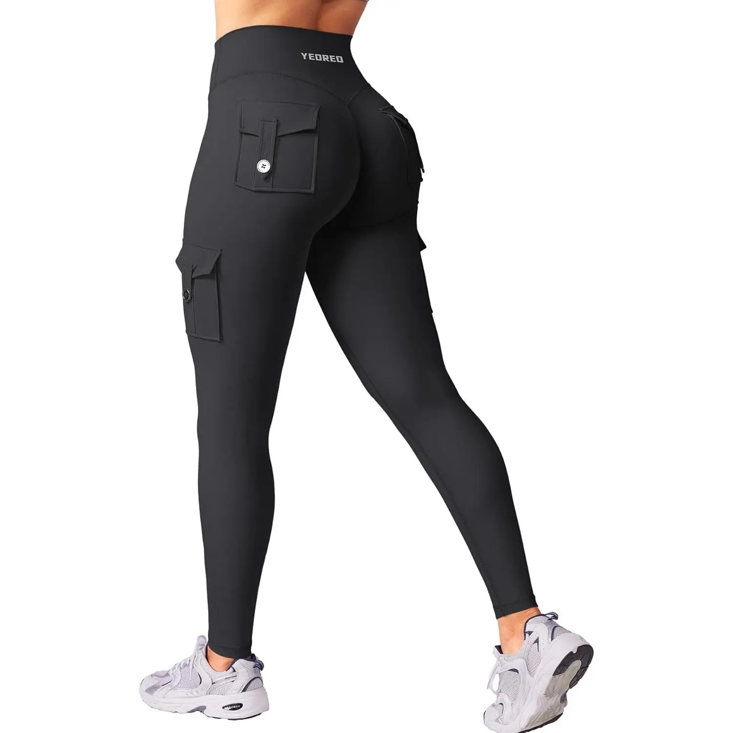 YEOREO CoreFlex Women's Workout Cargo Leggings - Women's Gym Wear, Gym Wear, Pockets, Hidden Scrunch, Butt Lifted, Multi-Size, 25"/28" Inseam Yoga Pants
