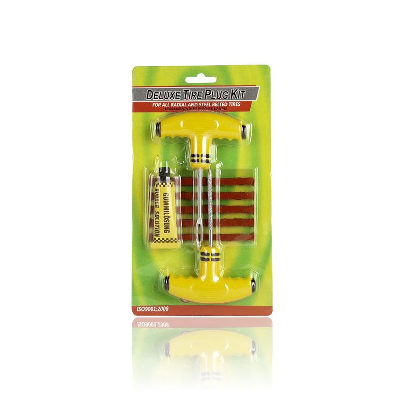 Car & Vehicle Vacuum Tire Repair Kit with Rubber Strips Fast Glue & Sealant for Motorcycle Electric Bike Emergency Fix