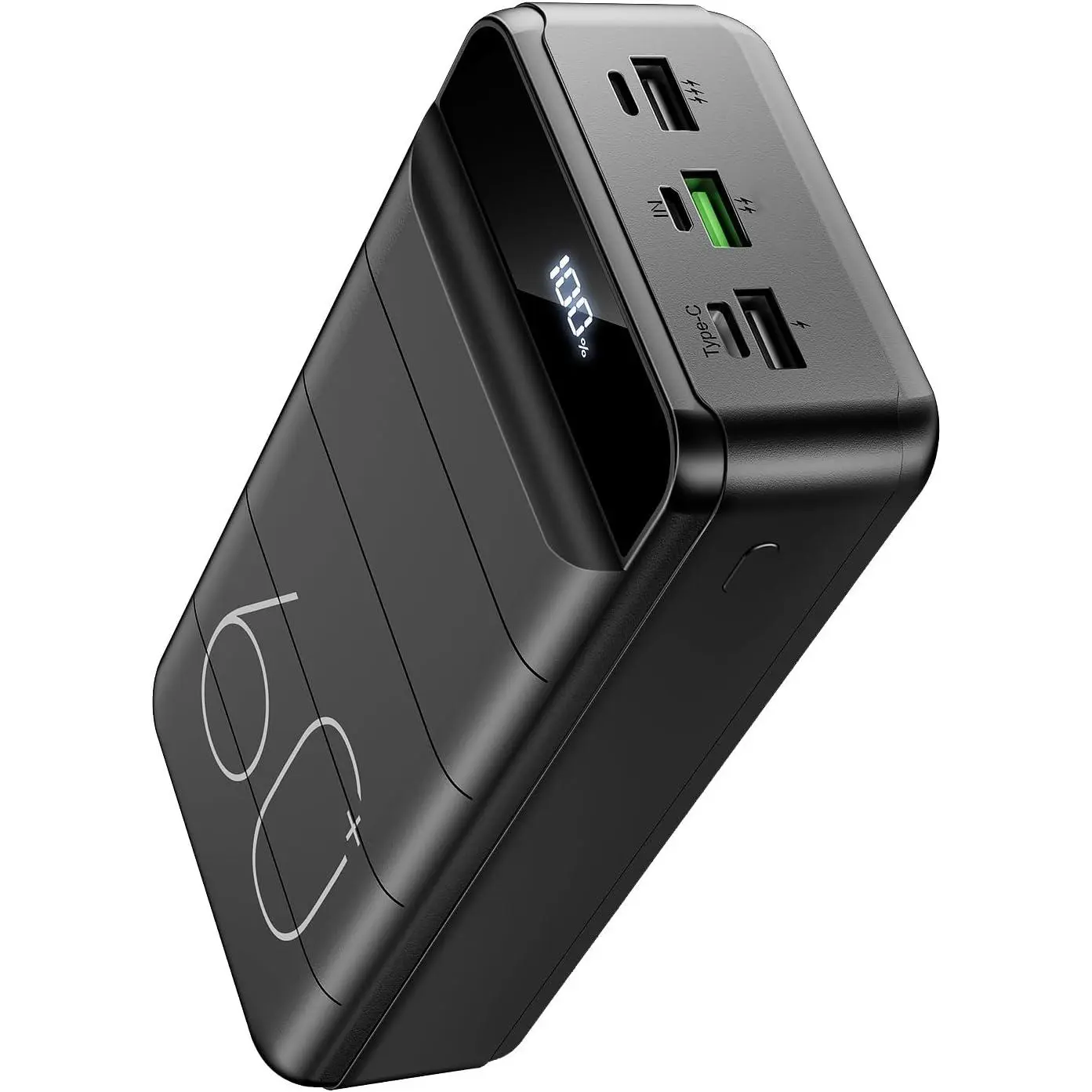 60000mAh 22.5W Fast Charging Portable Power Bank for Camping & Hiking, Mobile Phone Accessories with Flashlight, 4 Outputs, 3 Inputs, LED Display, External Battery Pack for Most Electronic Devices