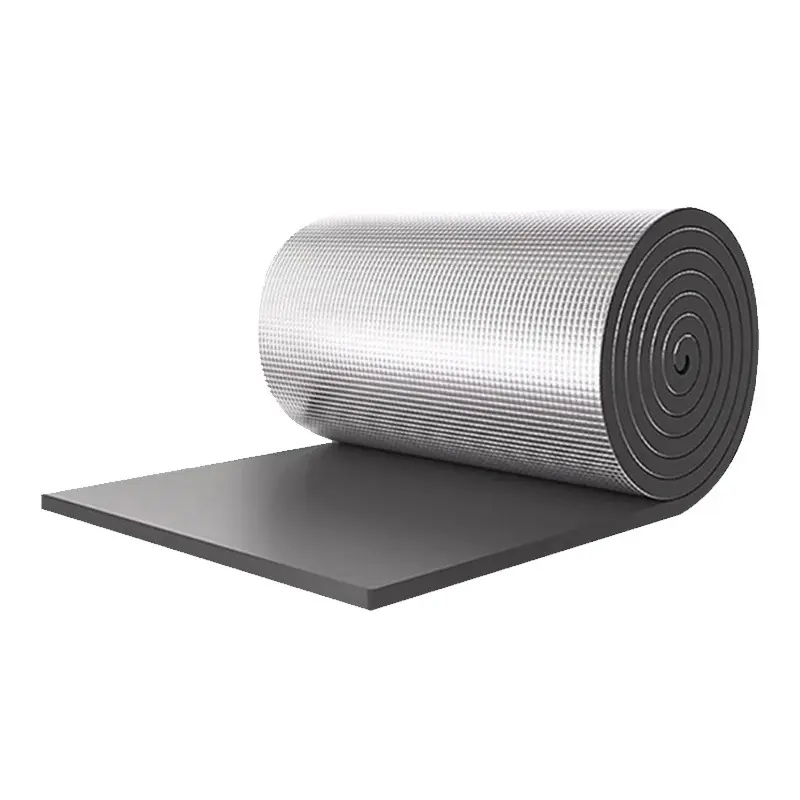 Self-Adhesive Aluminum Foil Insulation Roll Heatproof Soundproof and Noise Reduction for Car RV Foam Floor Roof Pipe Insulation