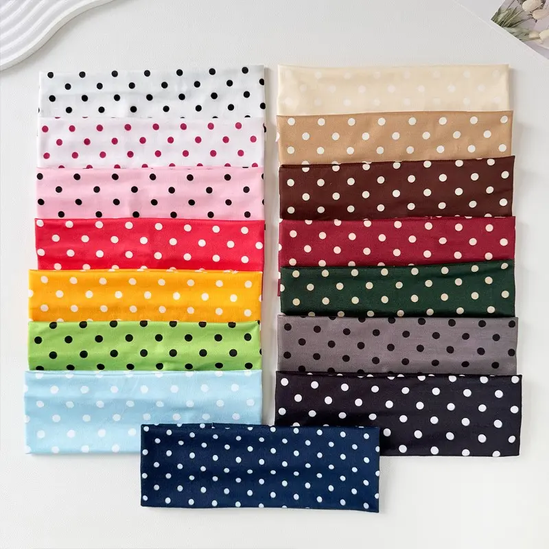 4pcs Polka Dot Pattern Hair Band, Casual Simple Hair Accessories for Women & Girls, Minimalist Headwear Suitable for Thick Hair