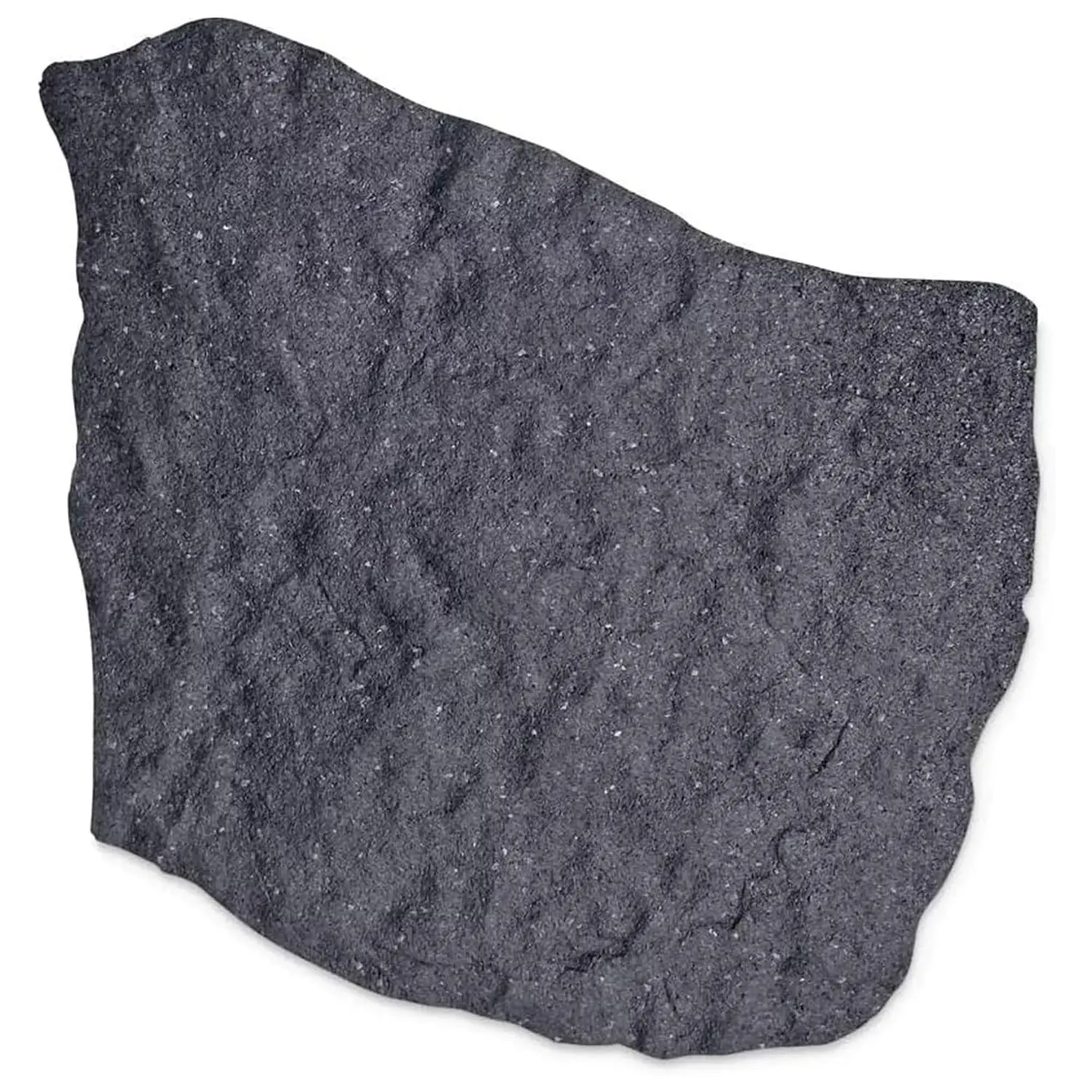 Recycled Rubber Outdoor Natural Rock Stepping Stones, 18x22 in, Grey 4-Pack - Non-Slip Faux Decorative Set with Textured Face & Flip Sides for Landscaping, DIY Walkway Projects, Four-Pack
