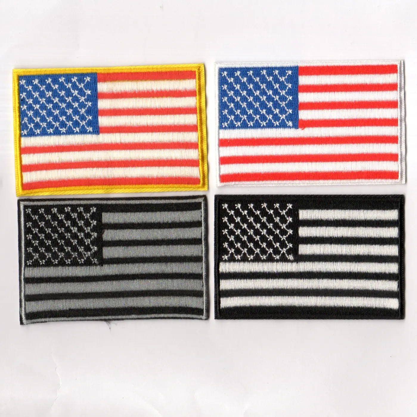 American Flag Pattern Iron-On Embroidery Patch - Fun Design - Easy to sew or iron, durable fabric patch, suitable for personalizing jackets, bags, DIY crafts, and more