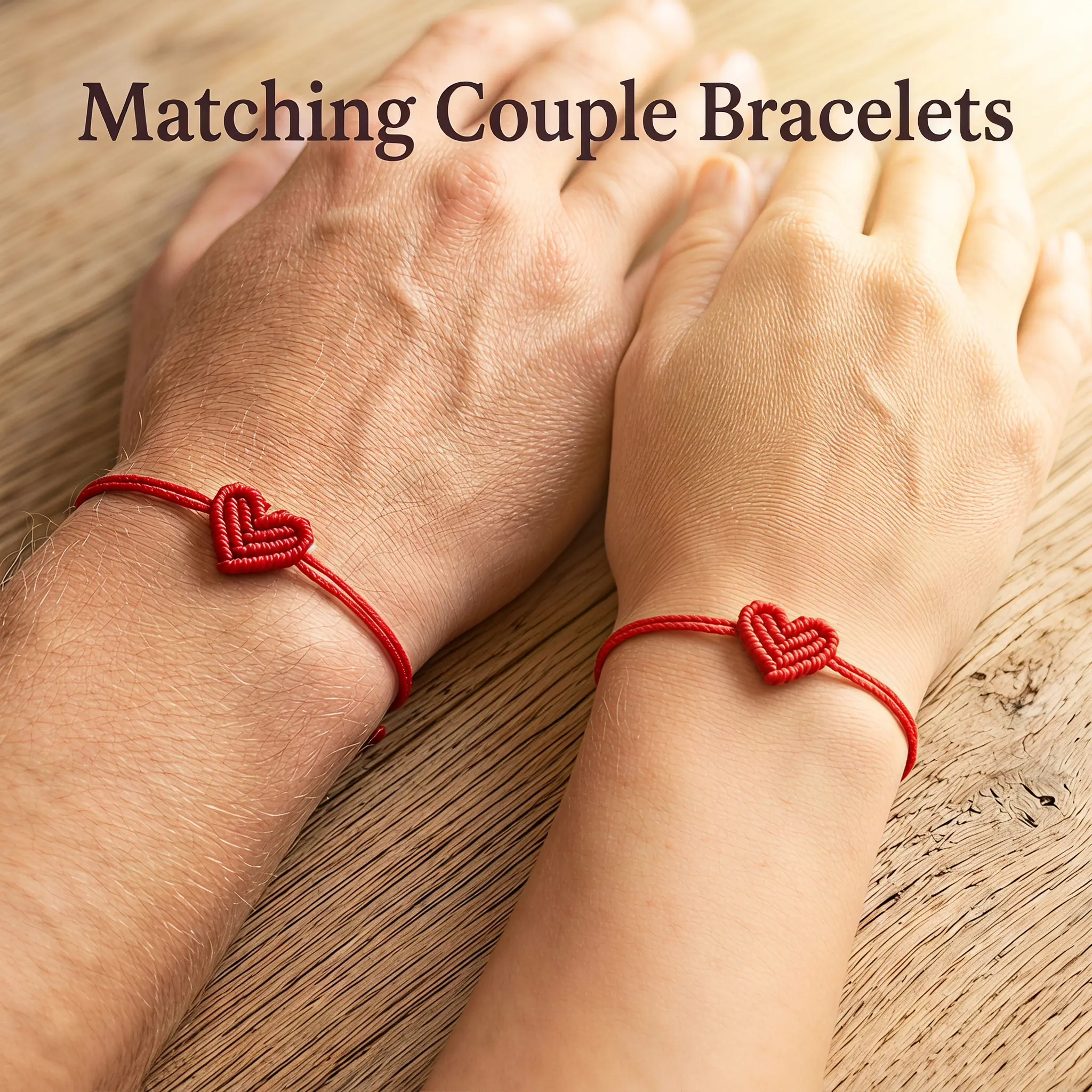 2 pcs Adjustable Heart-Shaped Woven Bracelet, Friendship Bracelet Trendy Jewelry for Men and Women, Ideal for Birthdays, Weddings and Anniversaries-YY0