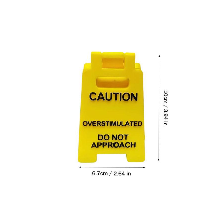 Caution Overstimulated Desk Sign, 2 Counts/set Don't Approach Warning ...