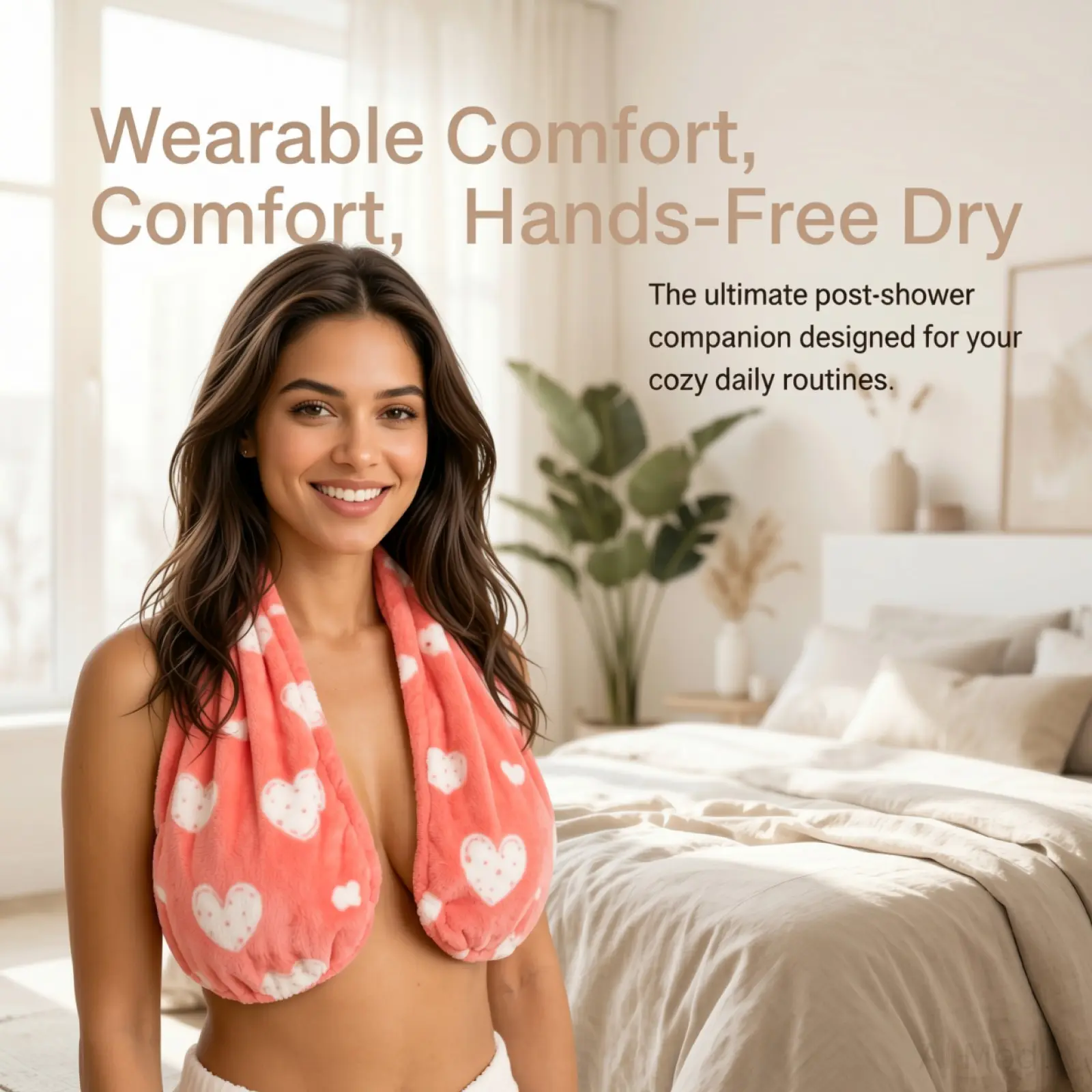 Adjustable Wearable Bath Towel Bra Set for Women, Quick-Dry Body Towel Wrap for Shower, Spa, and Self-Care, New 2026 Design