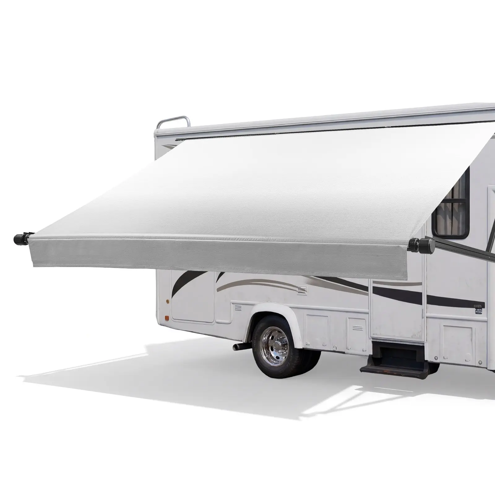 VEVOR Motorized RV Awning Complete Kit, 21.06FT Electric Retractable Awning with Aluminum Frame & Waterproof Fabric, Outdoor Camping Fit for Most RVs (Type 21FT, Gradient Gray)
