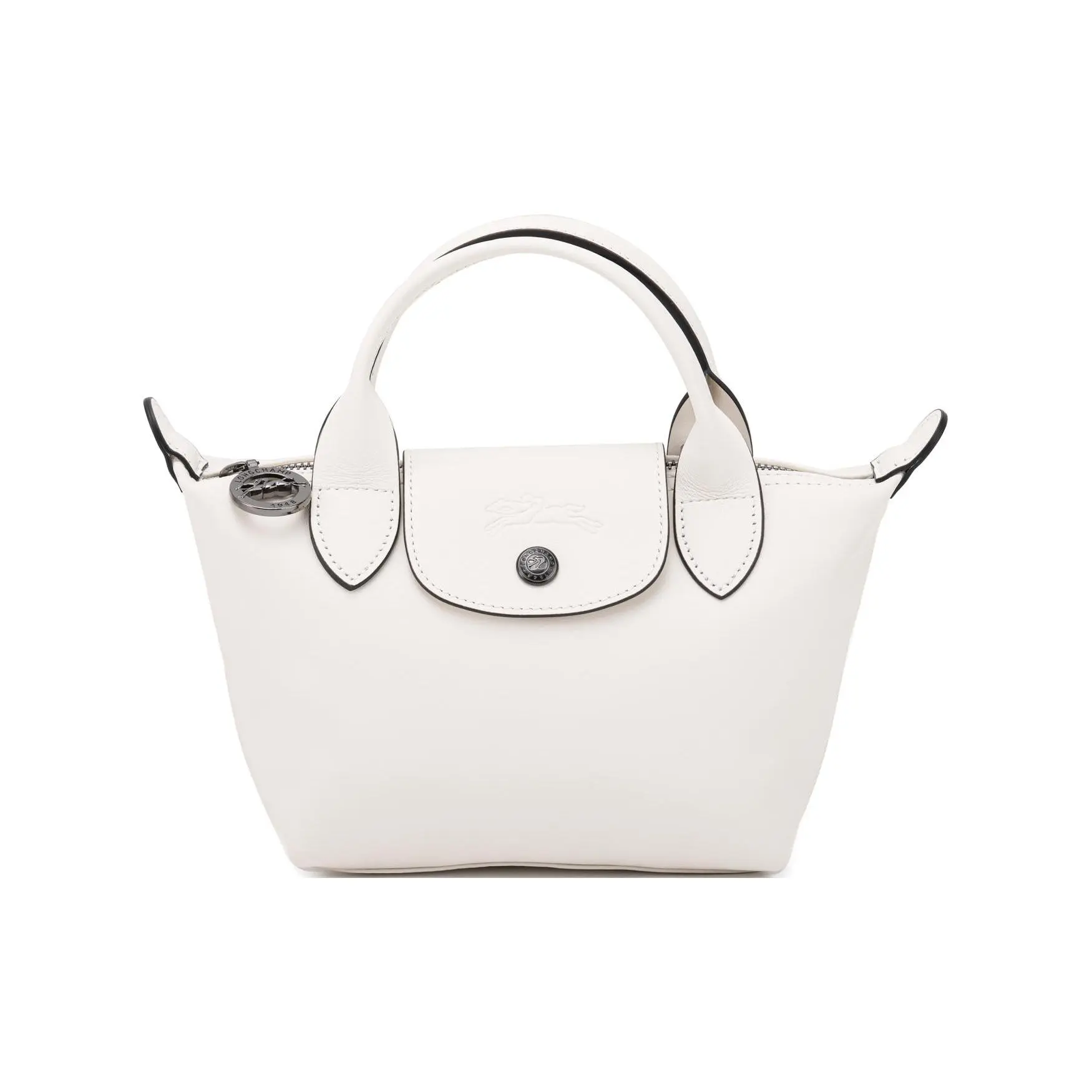 Longchamp Le Pliage Xtra 17 Mini Crossbody Bag for Women, Saffiano Leather, Foldable Design, Beige