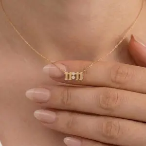 11:11 Angel Number Necklace with Zirconia | Numerology Pendant | 1111 Jewelry | Make a Wish Gift