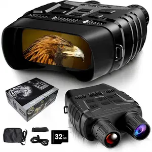 4K Night Vision Binoculars, 7 Gear Night Vision, 32GB Memory Card to Save Photos and Videos, 8X Digital Zoom for Outdoor, Camping and Travel