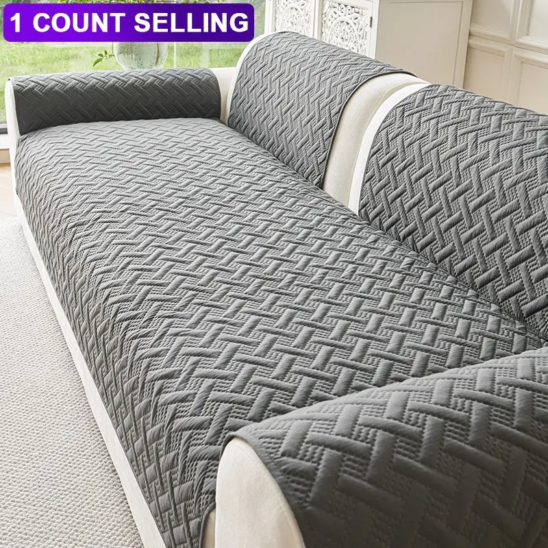 1pc Fashion Simple Sofa Cover, Scratch-proof and Anti-slip, Machine Washable, Pet-friendly, Suitable for All Seasons, Multiple Colors Available, to Single to Multi-person Sofa Pads and Sofa Covers, Couch Slipcover