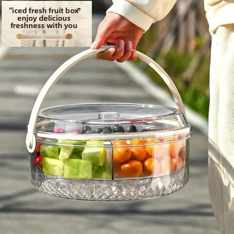 Large Capacity Portable Insulated Beverage Cooler Box, Durable Pet Material, Reusable Round Container, Ideal for Outdoor Activities, Drink Cooler