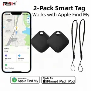 2-Pack Airtag Project Tracker, Compatible with iOS Find My APP, Precise Location, Privacy Protection, Portable Key Finder, Ideal for Tracking Important Items