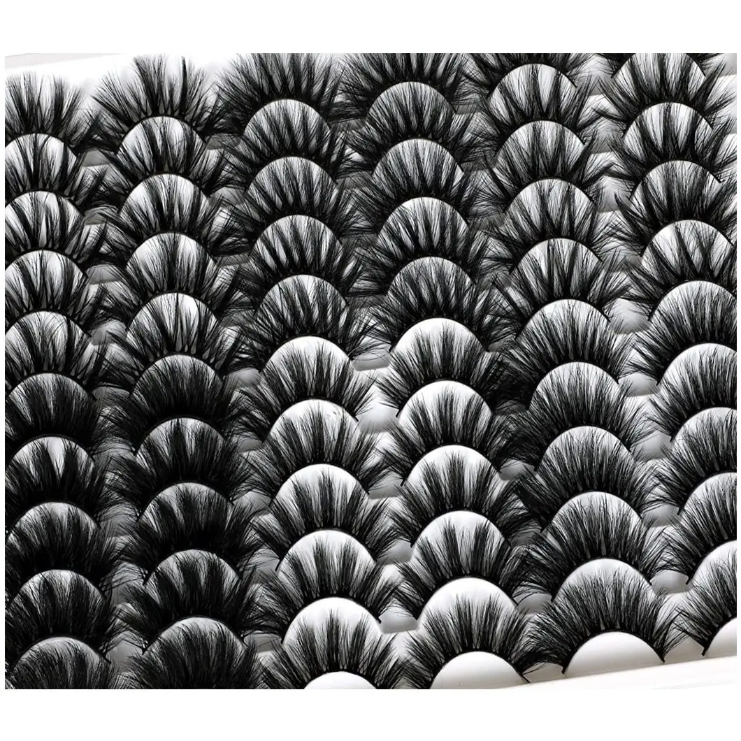 30 Pairs Artificial Mink False Lashes, 6 Styles, 8D Multi-Layer Dense Natural Extension, 10mm-20mm, Daily & Party Makeup, Cat Eye Effect, Gift