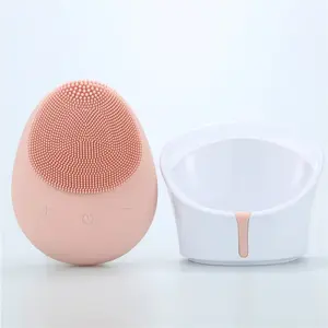 Wireless Charge Electric Silicone Ultrasonic Facial Cleansing Brush Face Brushes for Cleansing Home Use Skin Care Tool