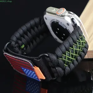 2026Nylon Strap Apple Watch Band, Smartwatch Strap, Compatible with Models 3-11 Se Ultra 49mm 46mm 45mm 44mm 42mm 41mm 40mm, Outdoor Sports Design, Durable, Durability & Stylish Accessory, Smartwatch Accessories, Smart Watch Straps
