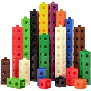 Linking Cubes | Set of 100 | Counting Cubes | Color Sorting Toys | Math Manipulatives for Preschoolers, Pre Kfidget toys